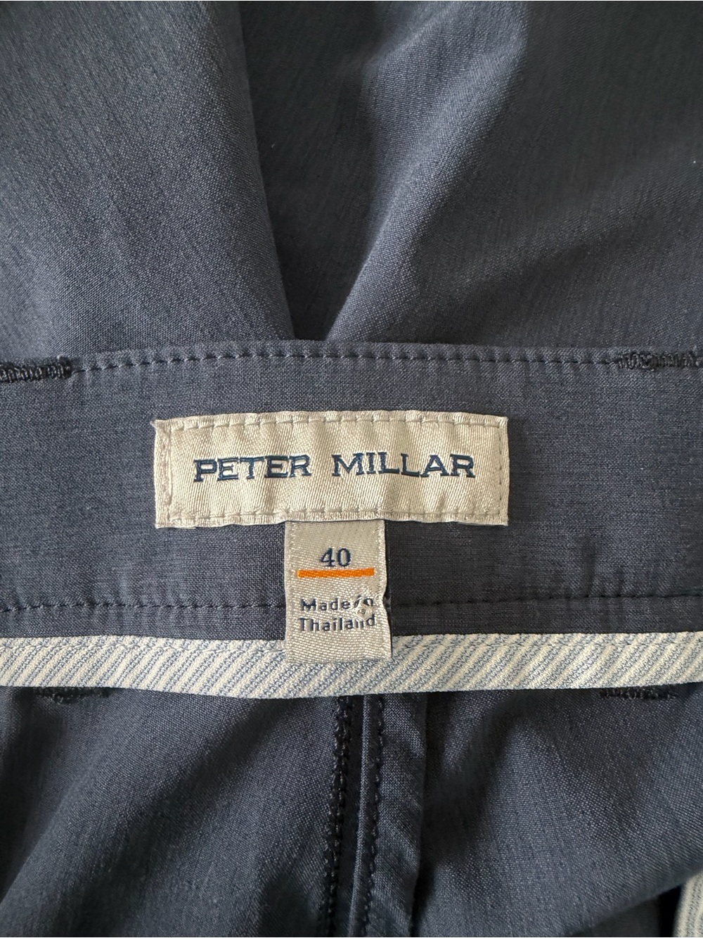 EUC Peter Millar Men's Classic Flat‎ Front Golf Shorts in Slate Blue, Size 40 - Picture 6 of 8